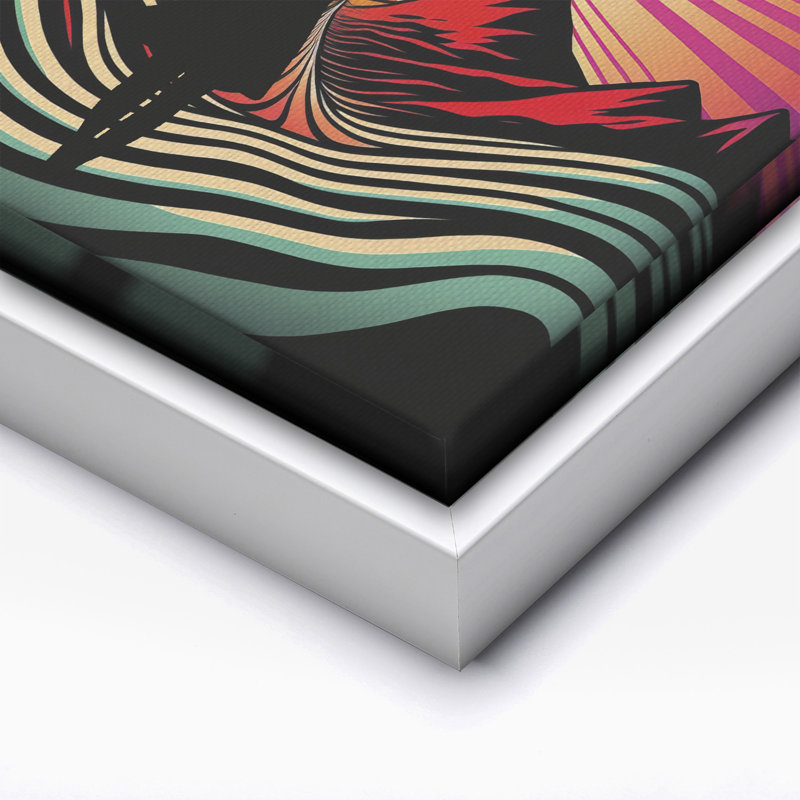 Déesse du soleil, Canvas, White Framed, 11"H x 14"W