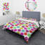 Ensemble de housse de couette en microfibre rouge / rose / vert 2 pièces-1792285832