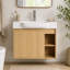 Meuble-lavabo mural avec lavabo en céramique blanche et porte à fermeture en douceur-923598873-923598875