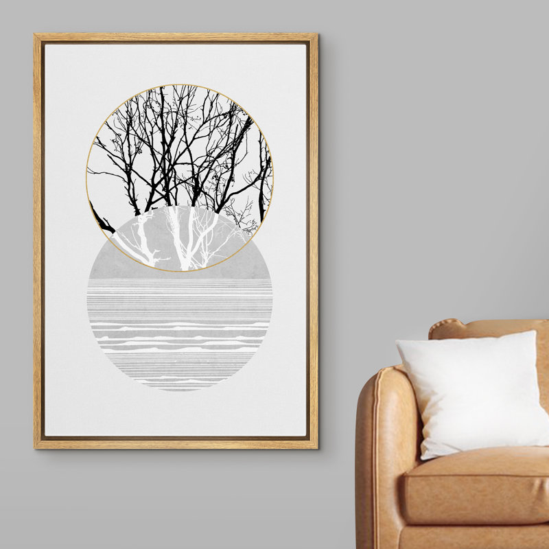 Print, Brown Framed, 36" H x 24" W x 1.5" D