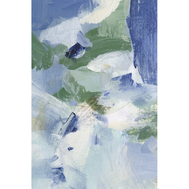 «Northern Lights Abstract IV» par Christina Long, peinture sur toile tendue, H 36 po x l 24 po