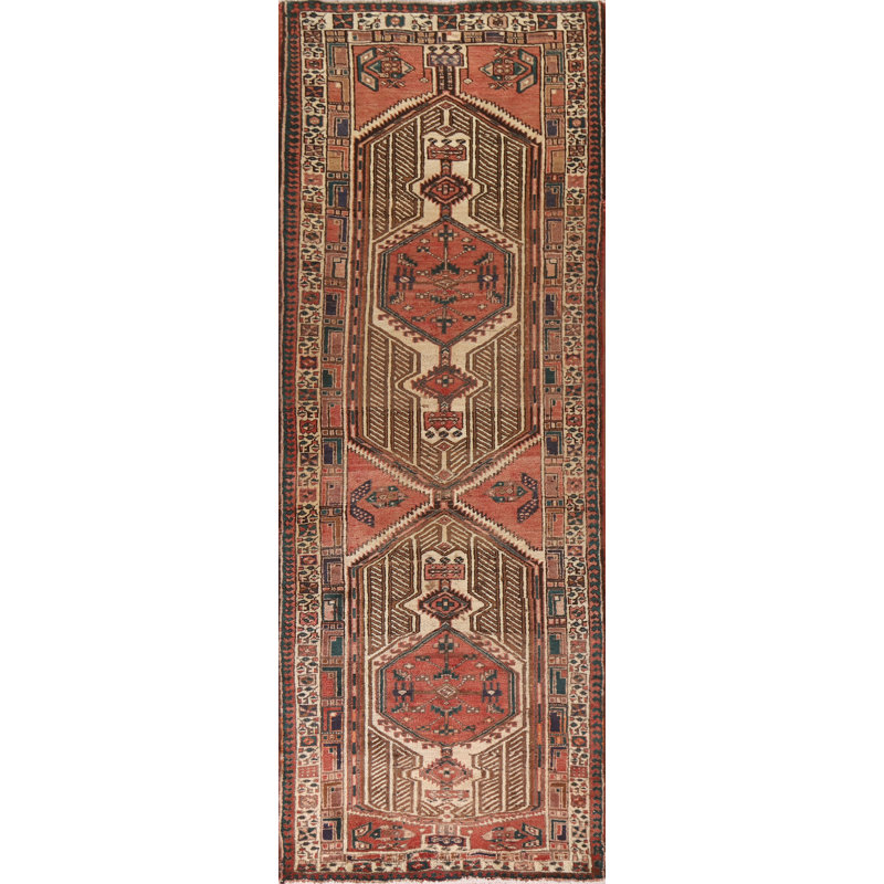 Tapis de couloir vintage en laine 3 x 11