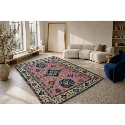 Tapis LT.Fuchsia / Ivory Traditional Classic Kazak Collection