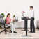 Masakazu Height Adjustable Standing Desk with Built-in Outlets,4 Lockable Casters, 2 Hooks
