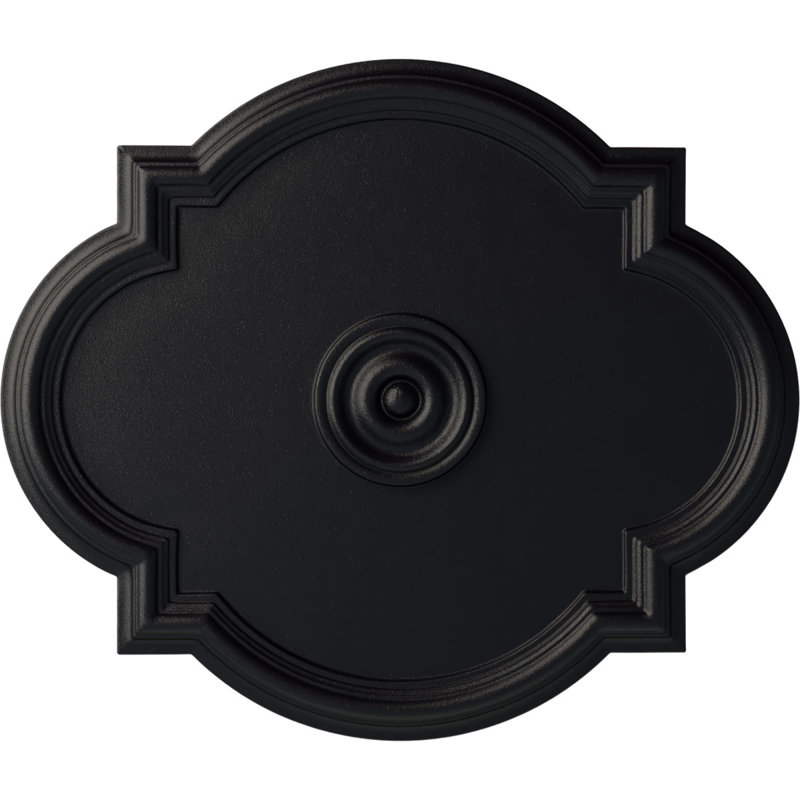 Médaillon Endurathane Attica avec plafond rose, DO 26 po x P 3 3/4 po x P 1 1/2 po (convient aux auvents jusqu'à 4 1/2 po), finition en nuage peinte à la main peinte à la main