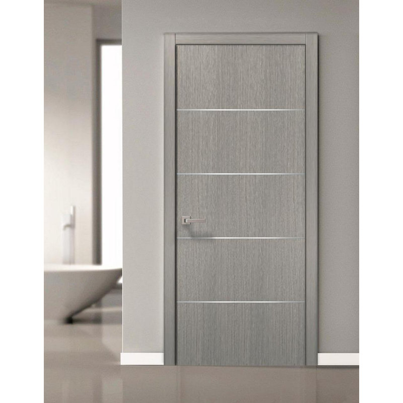 Planum Flush Wood Standard Gray Door, 18" x 84"