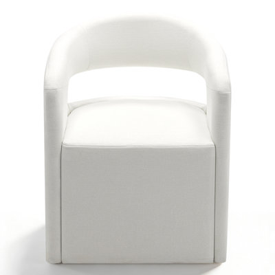 Upholstered Dining Armchairs With Hidden Casters