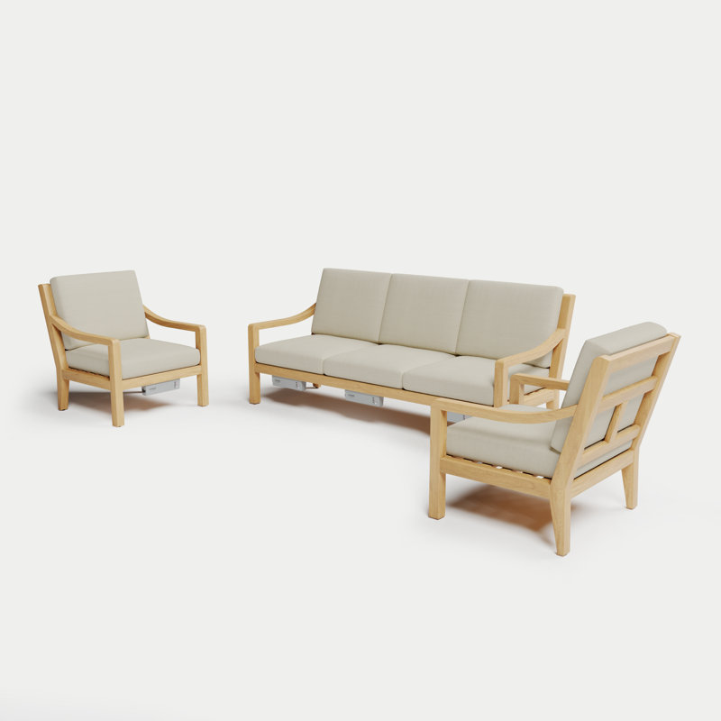 Solerno Heated Sofa Set, Eggshell