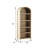 Sitarski 76" H x 30" W Curved Arch 5-Shelf Bookcase-897691637