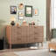 Solid Wood Chest of Drawers with Slatted Drawer Fronts-731779892-731779895