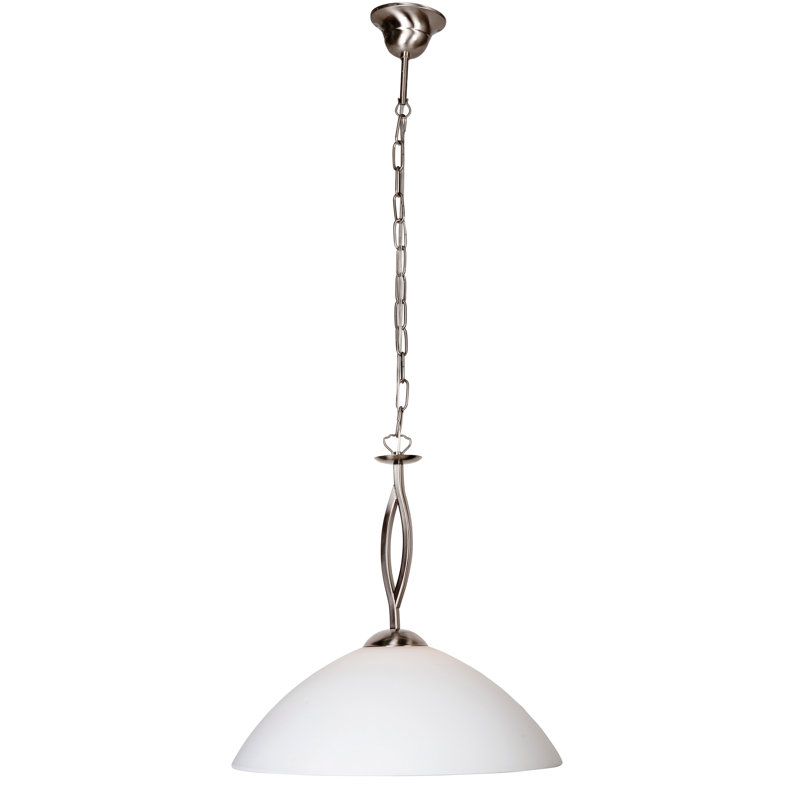 Stamford 1 - Light Dome Pendant, Brushed Steel