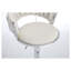 Ensemble de 2 tabourets de bar, avec repose-pieds chromé et base pivotante en velours à hauteur réglable et tabouret de bar simple chromé - Crème-504950252-504950259