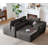 104" Cloud Sectional Sofa with L-Shape Chaise and Side Pockets , Modern Modular Design, Deep Seating, Upholstered Couch for Living Room/Bedroom, No Assembly Required (Plush Fabric),Right-822633185-822633119