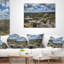 Coussin lombaire avec nuages et pierres
