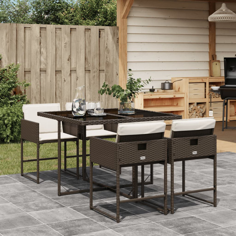 Ensemble repas avec coussins Hokku Designs, Beige, Brun, 4
