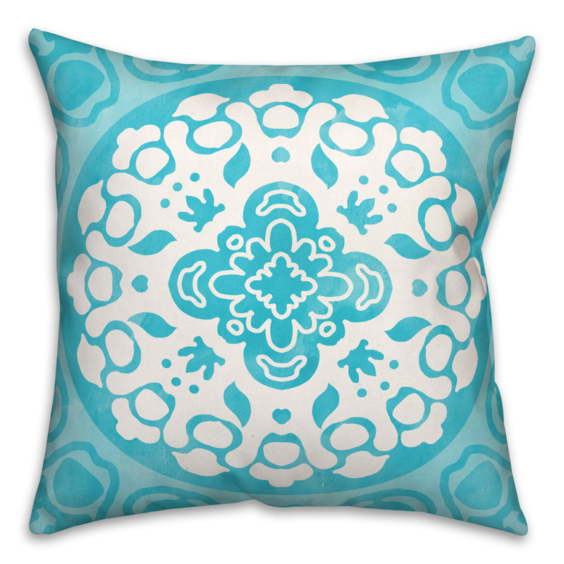 Housse et insert de coussin extérieur d'extérieur, Turquoise