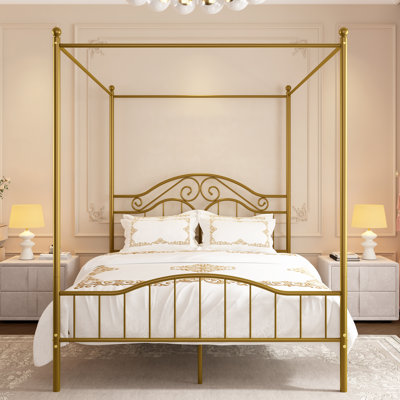 Turkay Metal Canopy Bed Frame