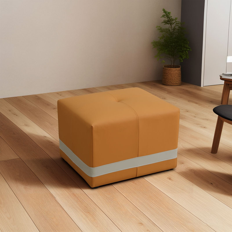 Repose-pieds Haletky, Similicuir orange