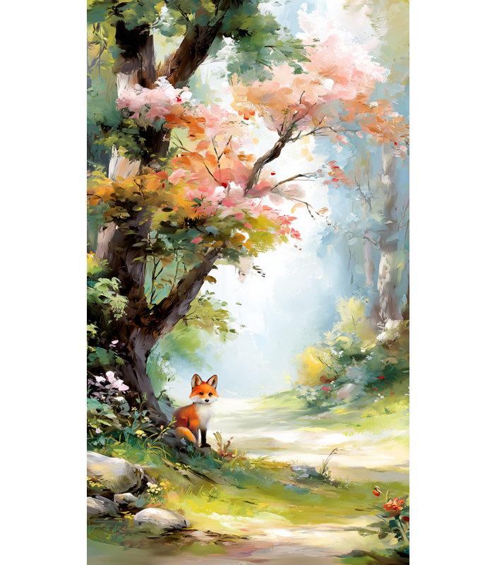 Whispering Grove: Curious Fox, H 35 po x l 20 po