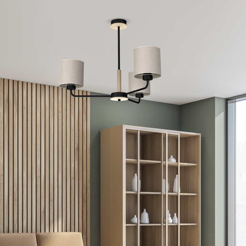 Atlanta Cotton / Cotton Blend Semi Flush Mount