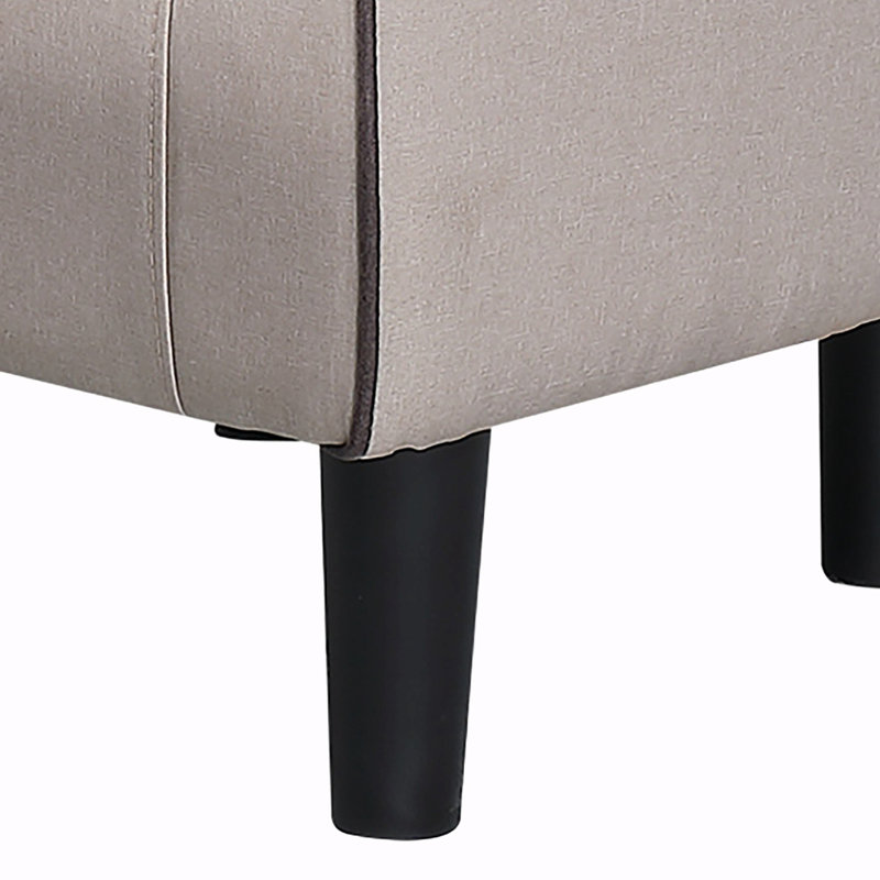 Méridienne large de 25 po et repose-pieds Fina