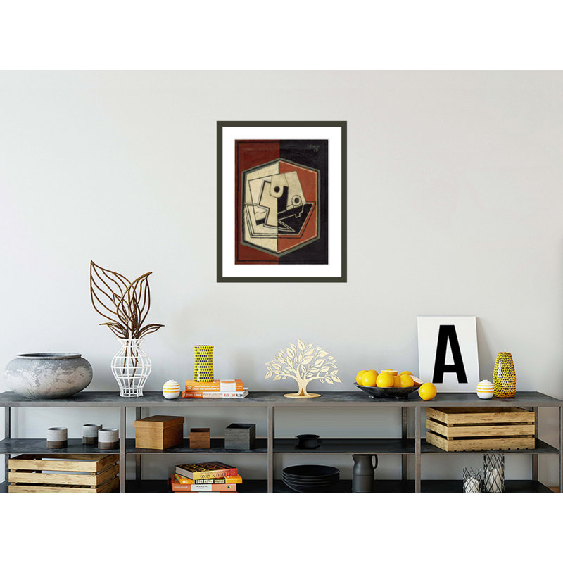 «Glass and Tube» par Pablo Picasso, impression giclée sur cadre, H 29,15 po x l 23,5 po