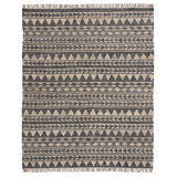 Camille Geometric Area Rug in Black/Beige