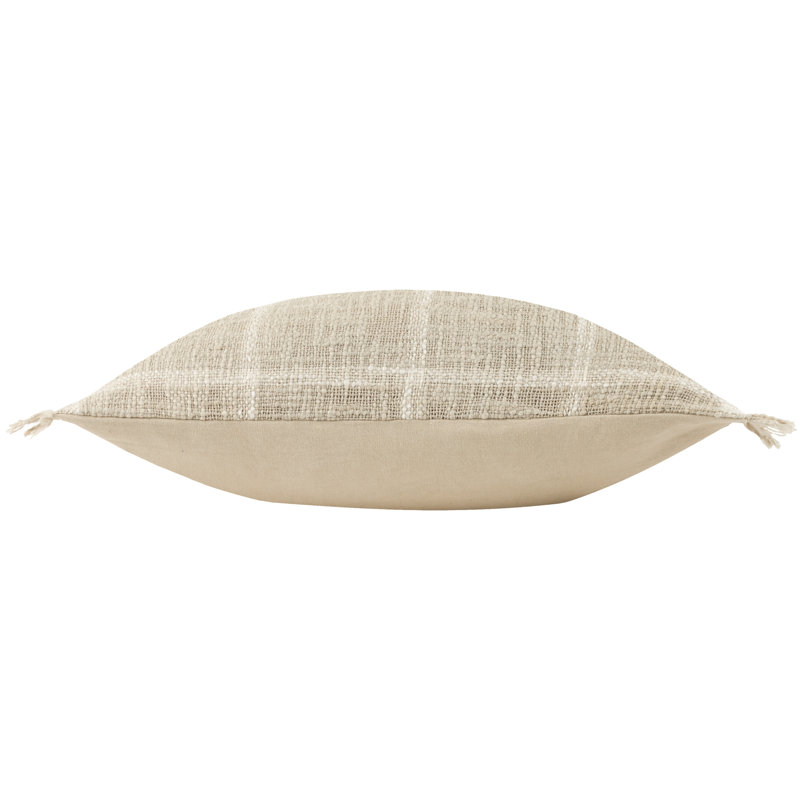 Beni Square Throw Pillow Cover, Stone/Natural