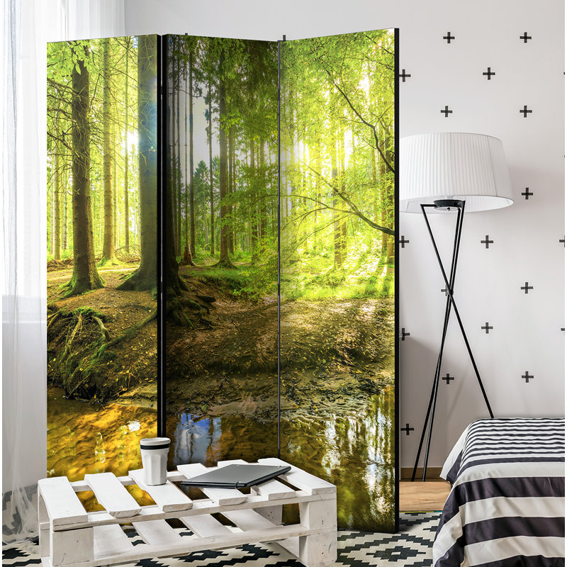 172cm H Solid Wood Folding Room Divider, 3
