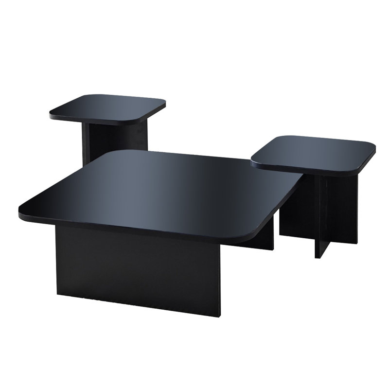 Nesting Coffee Table, Black, Black