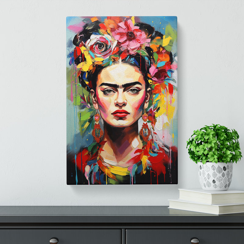 Frida Kahlo Expressionism - Wrapped Canvas, 50cm H x 35cm W x 3cm D