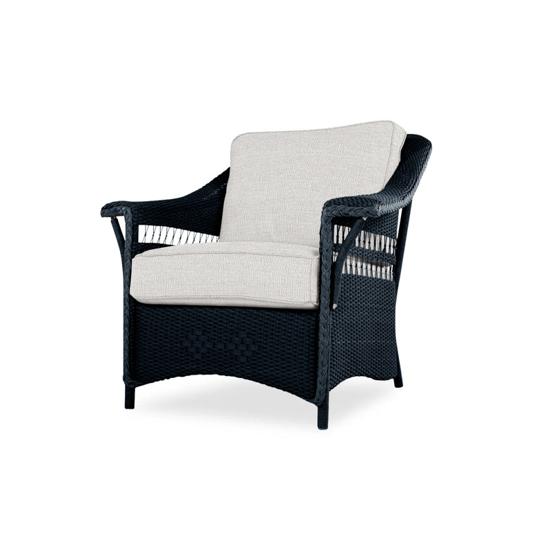 Nantucket Outdoor Lounge Chair, Sandberg Flax, Ebony
