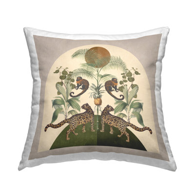 Coussin décoratif Boho Jungle Animals par Victoria Barnes