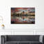 Sunset City Reflection Colorful Dramatic Modern Architecture City Wall Art Print 1 Piece Wrapped Canvas Wall Art-960963166