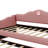 Twin Size Velvet Daybed With Wave-shaped Trundle, Upholstered Pull Out Sofa Bed Couch Frame, No Box Spring And Mattress-1356796166