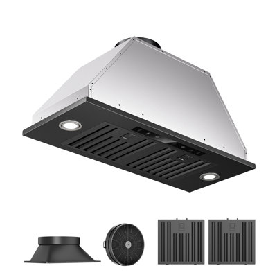 VIKIO 30" 900 CFM Convertible Insert Range Hood in Stainless Steel with 3-Speed