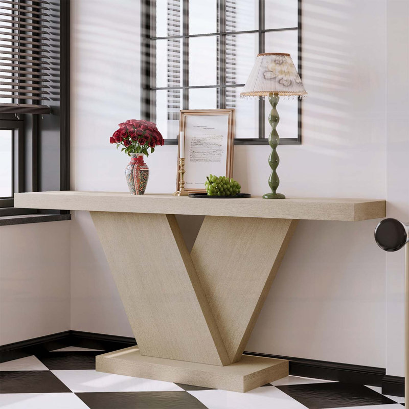 Table de couloir robuste pour petits espaces, Imitation chêne