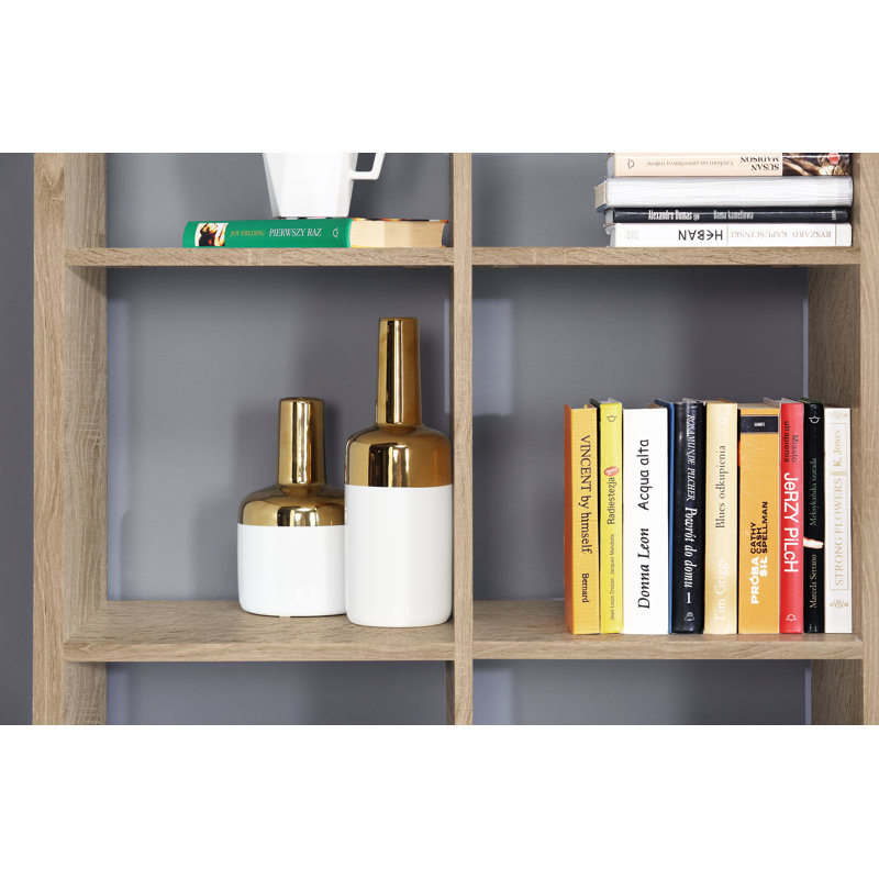Paterson 107.2cm H x 32.9cm W Cube Bookcase, Beige