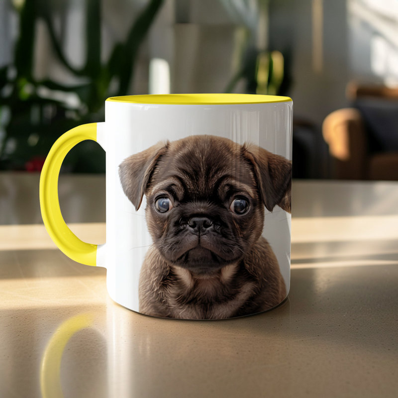 Mug, 3, Yellow