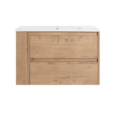 Meuble-lavabo mural simple 30 po avec plateau en résine Serenita