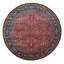 Hand Knotted Wool Oriental Area Rug in Red/Blue