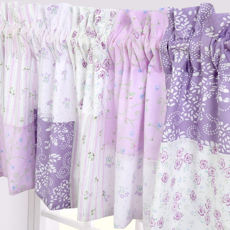 Cantonnière mauve avec passe-tringle Love of Lilac