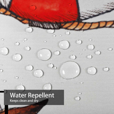 Rideau de douche aquarelle sans couture avec 12 crochets