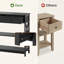 Table console 39 po à 3 niveaux avec 2 tiroirs et structure en X en métal, table d'entrée en bois (capacité de 200 lb)