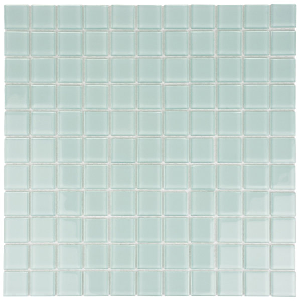 1" x 1" Polished Glass Mosaic Tile