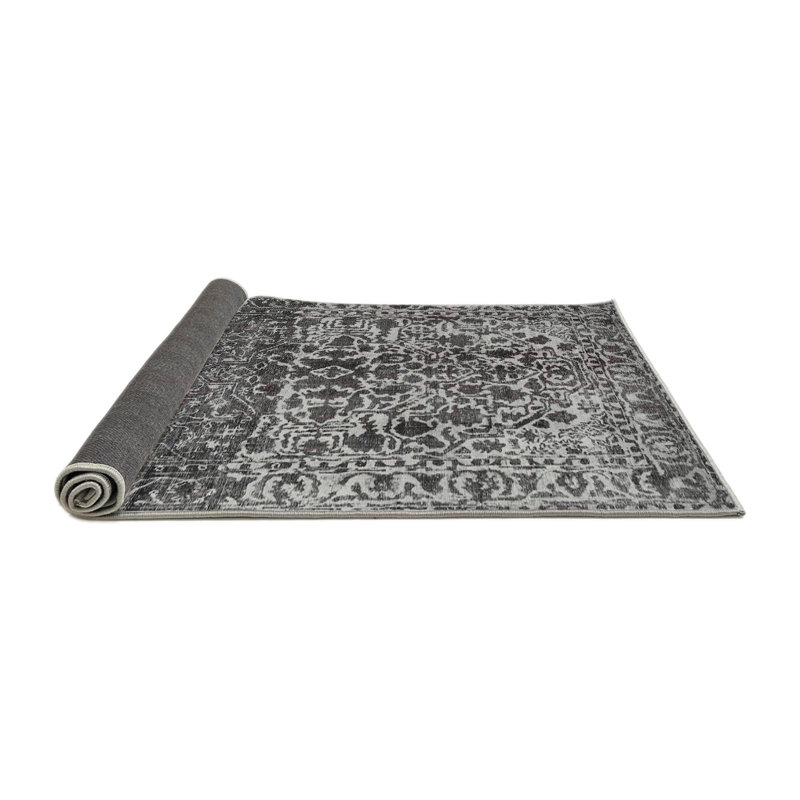 Tapis gris/beige traditionnel Cormican, Rond 5 pi