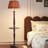 Shelving-Style French-Style Solid Wood Floor Lamp