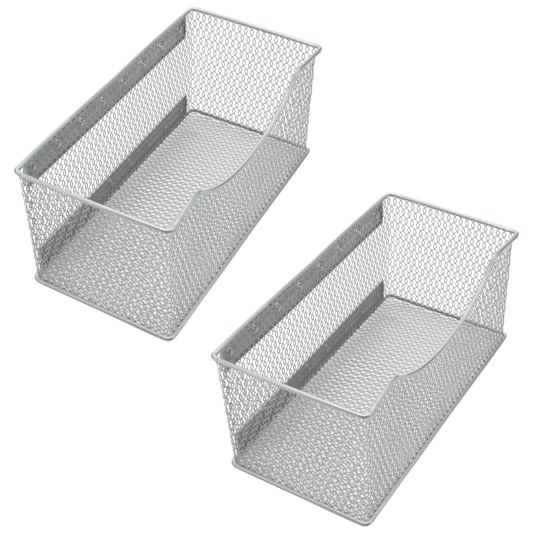 Rebrilliant Mesh Decorative Basket (Set of 2) Rebrilliant 