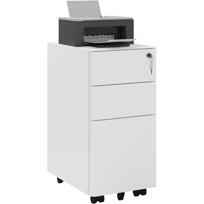 Holice 30 cm W 3 -Drawer Iron Filing Cabinet