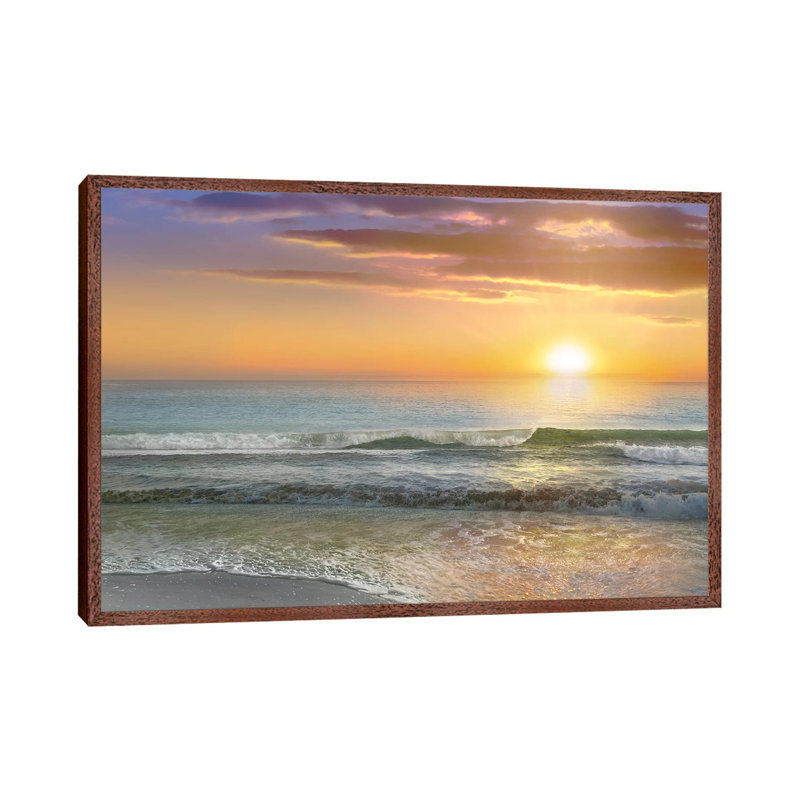 Dawn Rays - Print on Canvas, Brown Framed, 66.04 cm H x 45.72 cm W